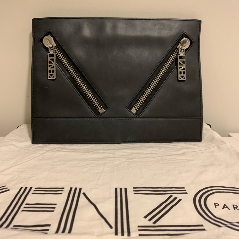 KENZO Kalifornia Leather Clutch with Dustbag